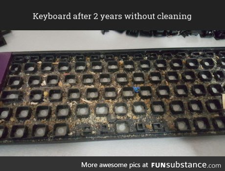 Looks at how dirty a keyboard is