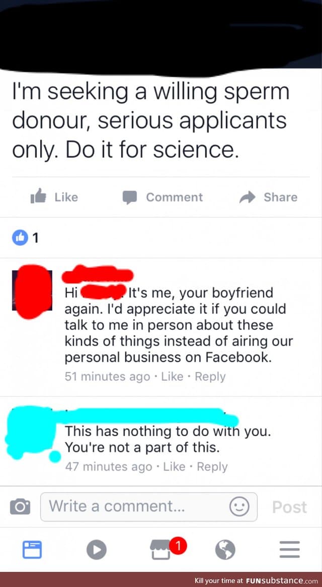 They argue about it on Facebook. This is real life