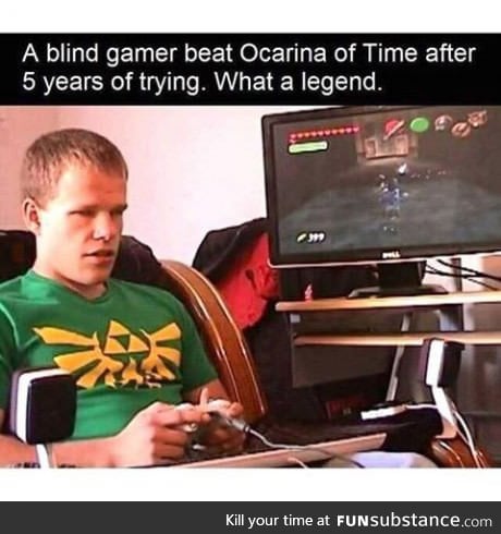 A blind gamer beat Ocarina of time after 5 years of trying