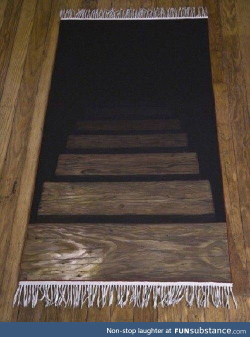 A stair carpet