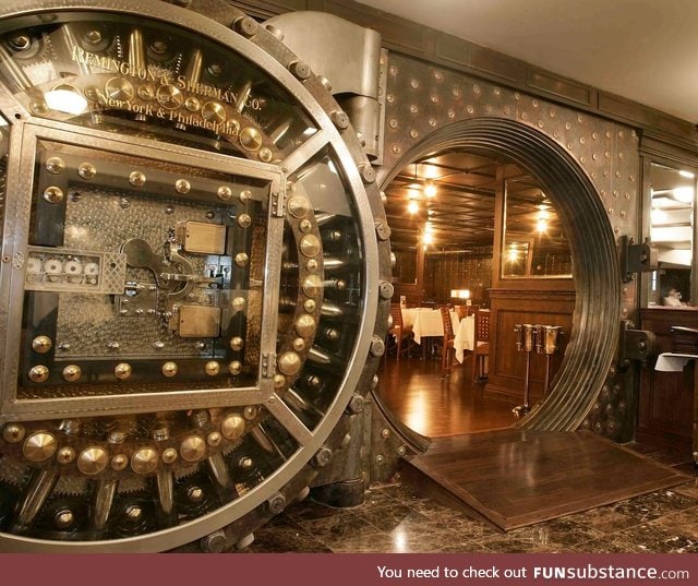 Restaurant in an old bank vault