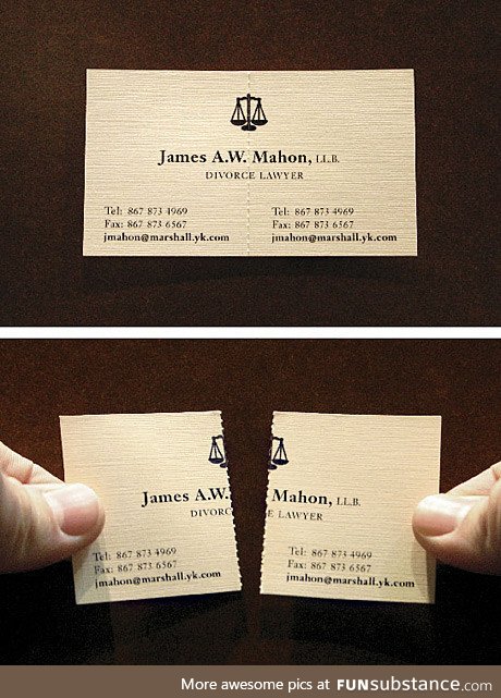 Divorce lawyers business card