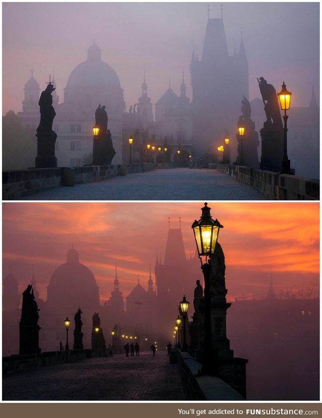 Prague in the Fog