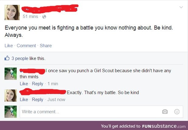 A battle against Girl Scouts