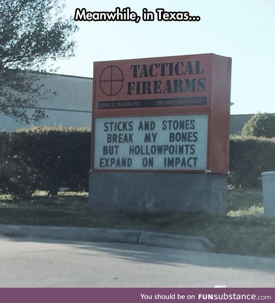 Texan sticks and stones