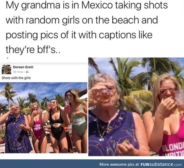 Grandma on vacation