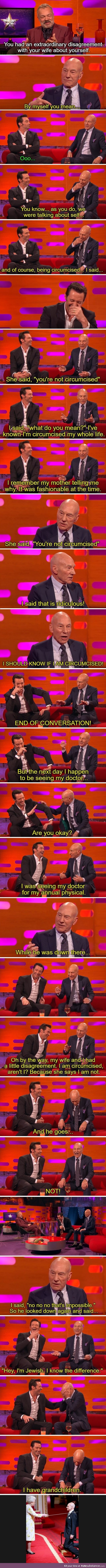 Patrick Stewart talks about his PP