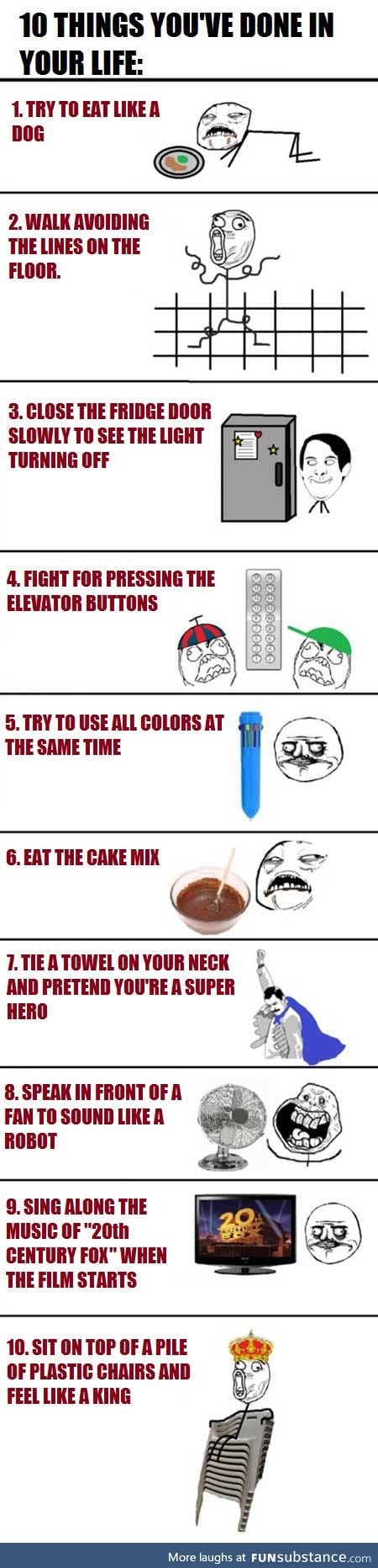 10 Things you've probably done in your childhood