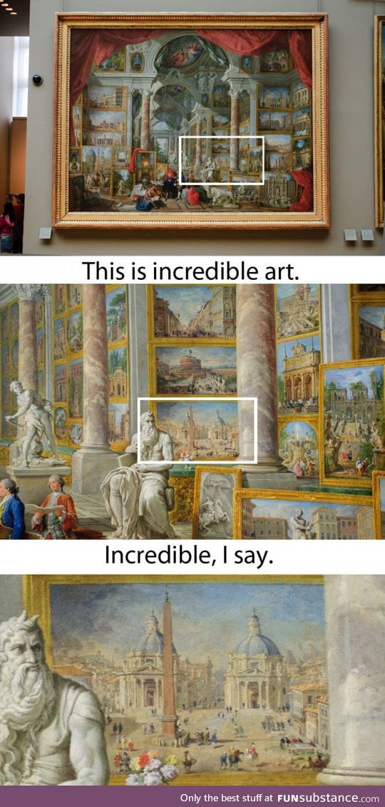 Art show within a painting