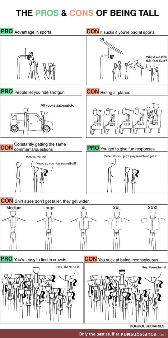 The pros and cons of being tall
