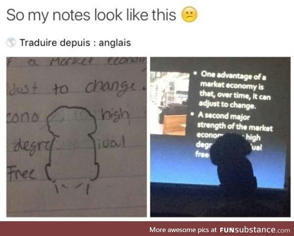 Good at copying notes