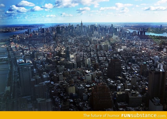 Amazing view from the 102nd floor of new One World Trade Center