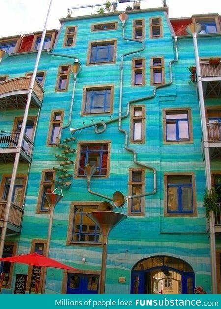 A wall that plays music when it rains!