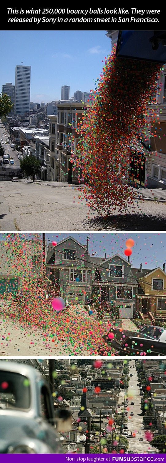 250,000 bouncy balls in San Francisco