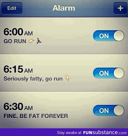 Motivational alarm clock