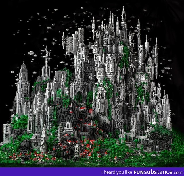 Lego city built with 200,000 pieces