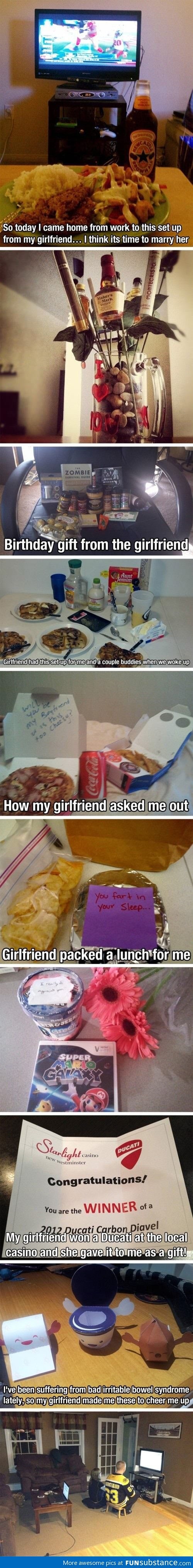 She deserves the 'best girlfriend of the century' award