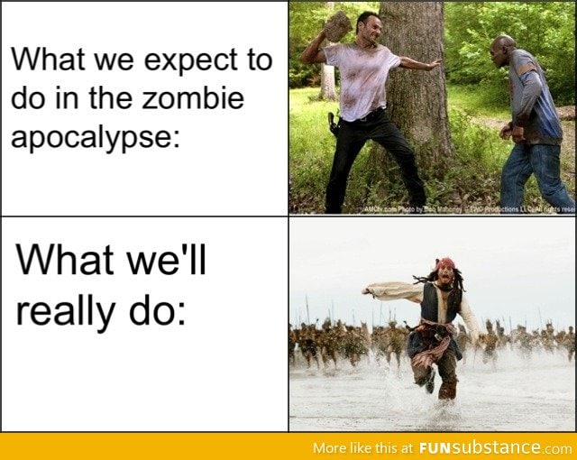 What we expect to do in the zombie apocalypse