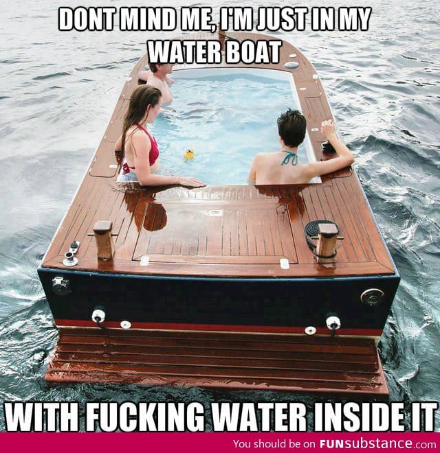 Water boat in water