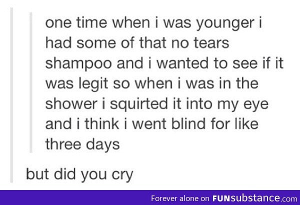 No tears shampoo