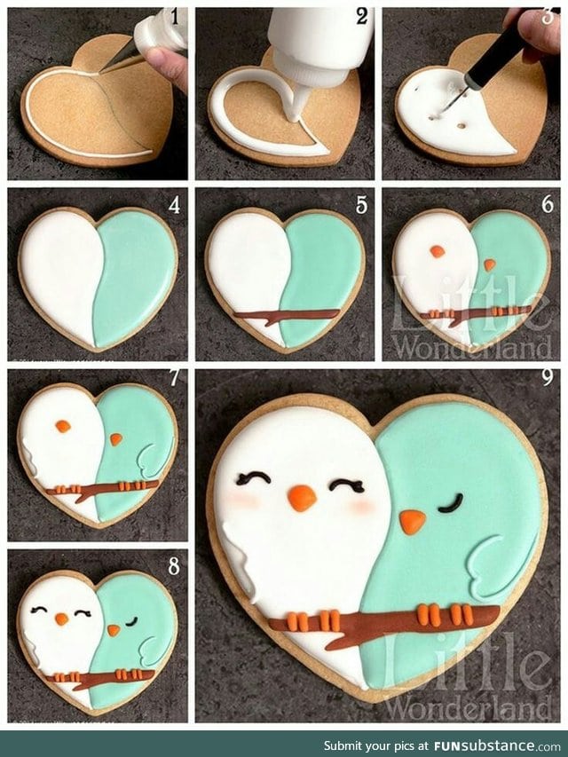 Love bird cookies
