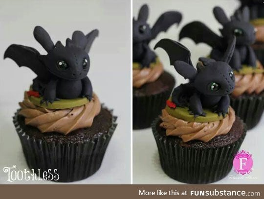 Toothless cupcakes