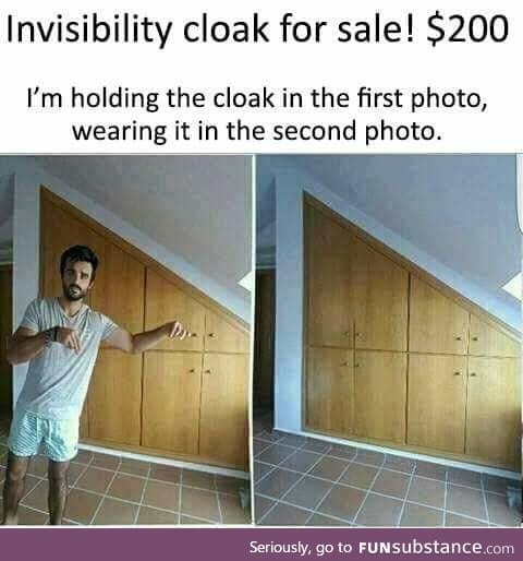 Invisbility Cloak for sale