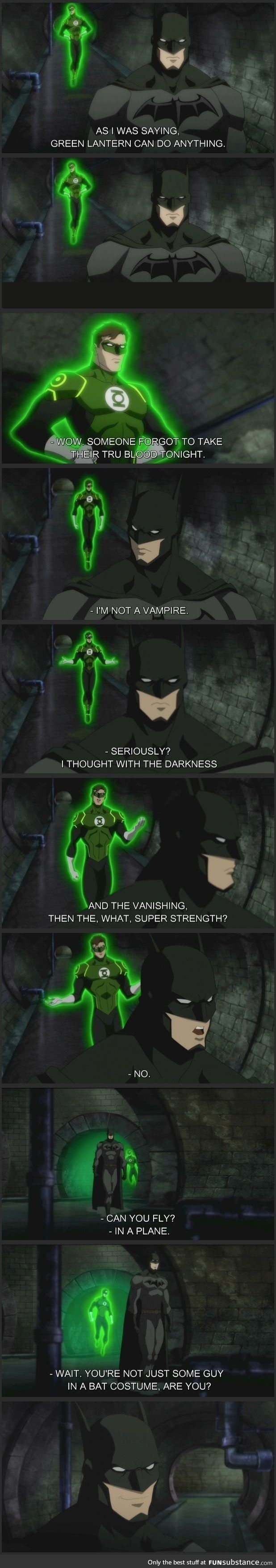 Green Lantern discovers who Batman really is