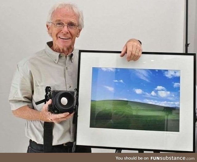 Photographer with his most famous shot