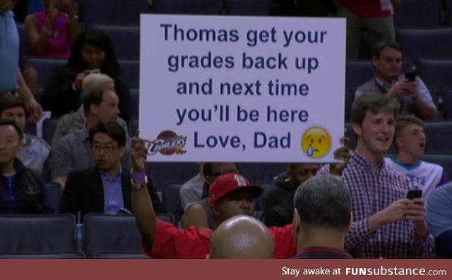 Perfect way to send a message to your son