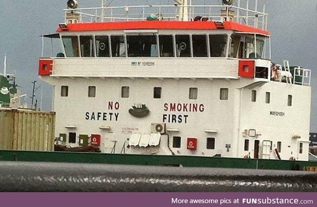 No first, smoking safety