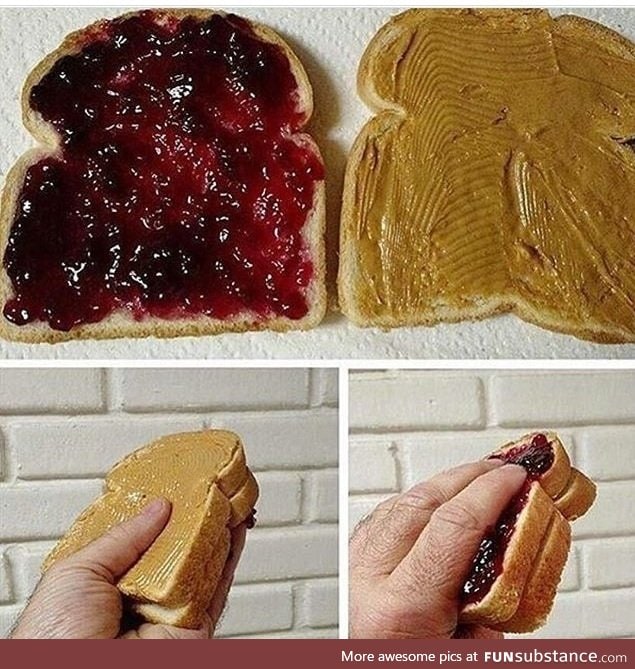 A lovely PB&J sandwich