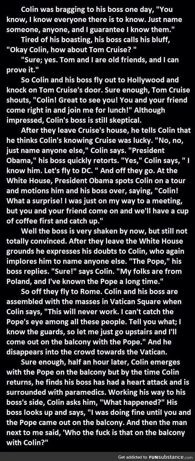 Do you know Colin?