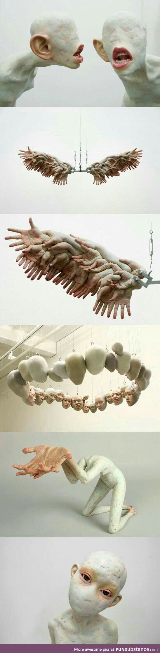 Freaky human sculptures