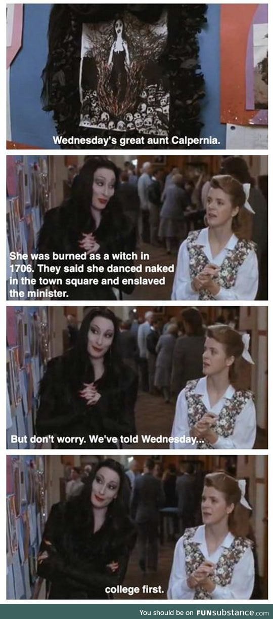 Priorities in the addams family