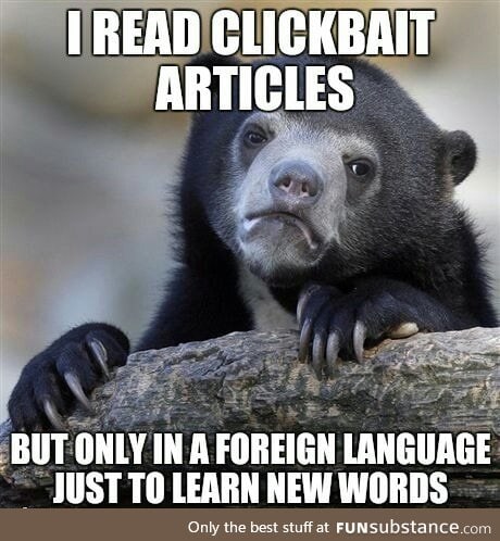 I never read any English clickbait