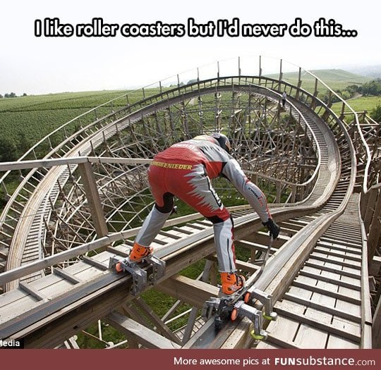 Roller coaster skating