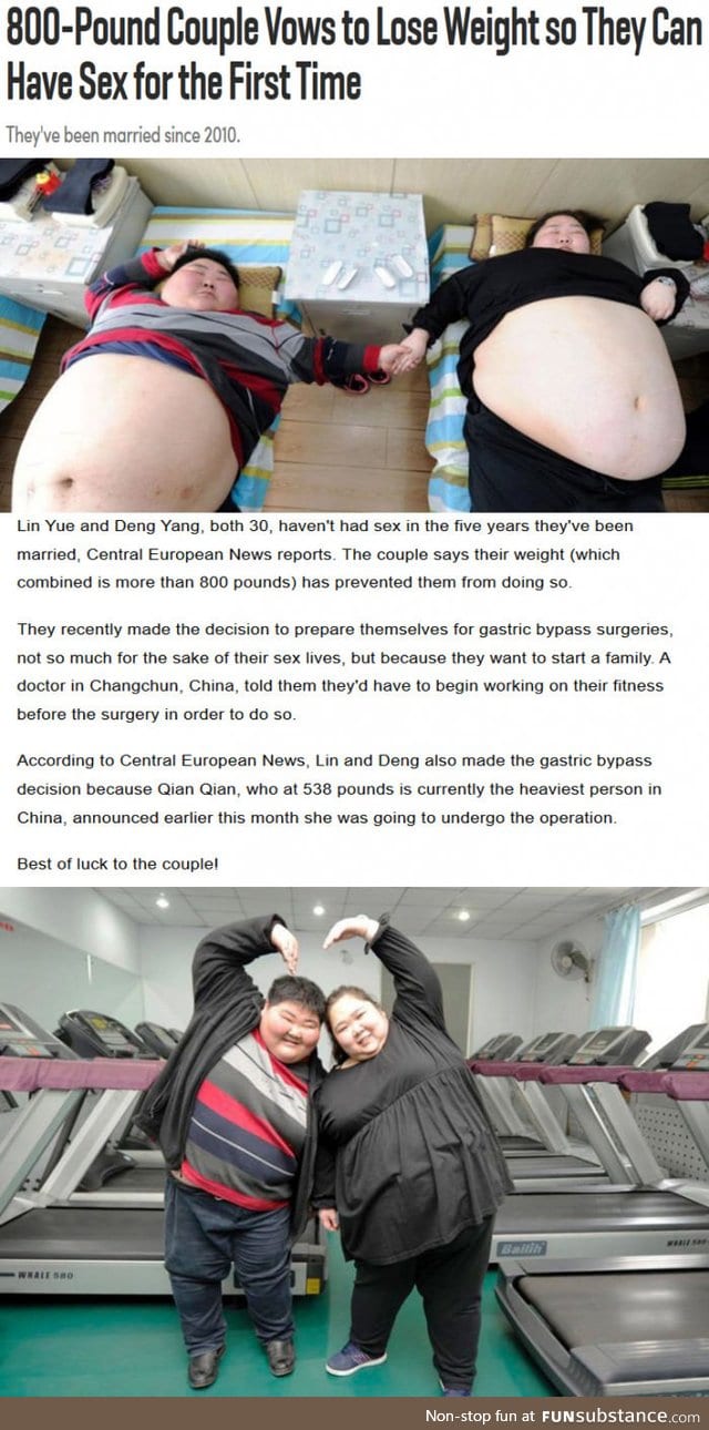800-Pound Couple Vows to Lose Weight so They Can Have Sex for the First Time