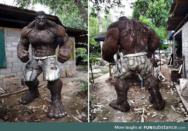 Incredible Hulk Sculpture Made from Scrap Metals. What do you think guys?