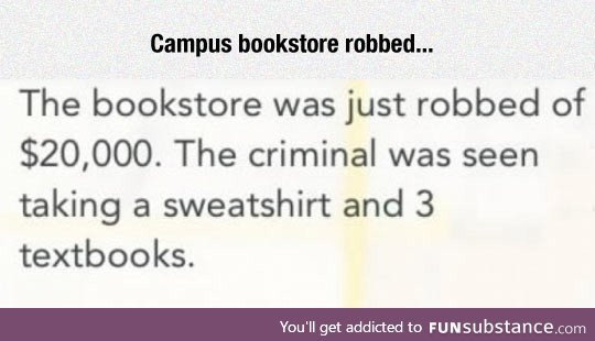 College bookstore robbery