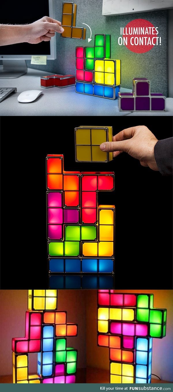 Tetris Light lamp that can be rearranged into any shape