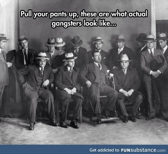 Real gangsters actually look like gentlemen