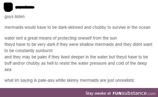 Skinny, white mermaids are unrealistic