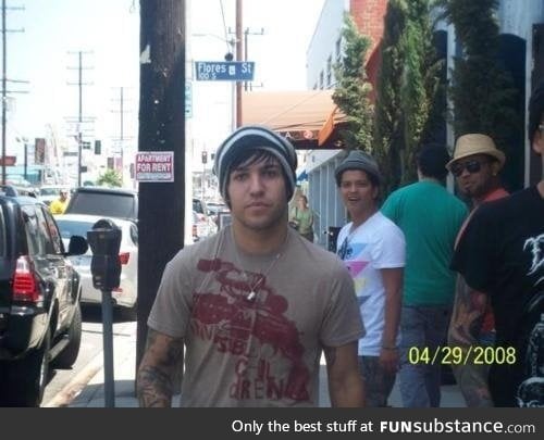 On this day 9 years ago Bruno Mars was surprised to see Pete Wentz