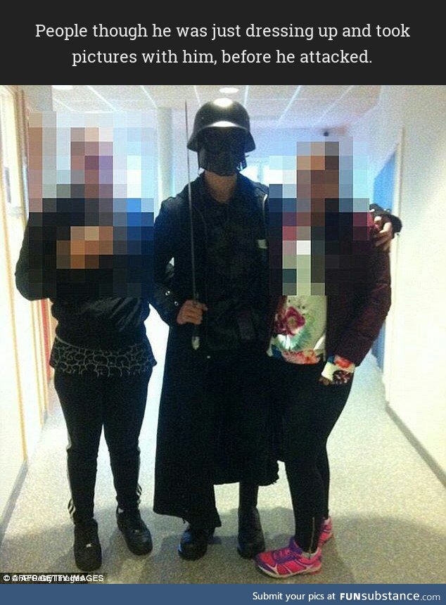 Bit over a year ago, school sword-attack in Sweden