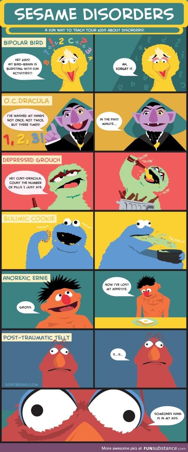 Mental Disorders, as presented by Sesame Street