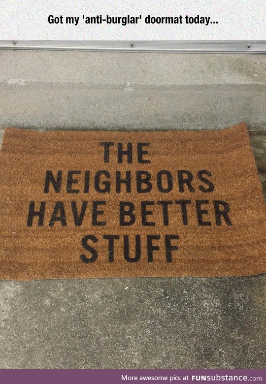 Anti-burglar doormat