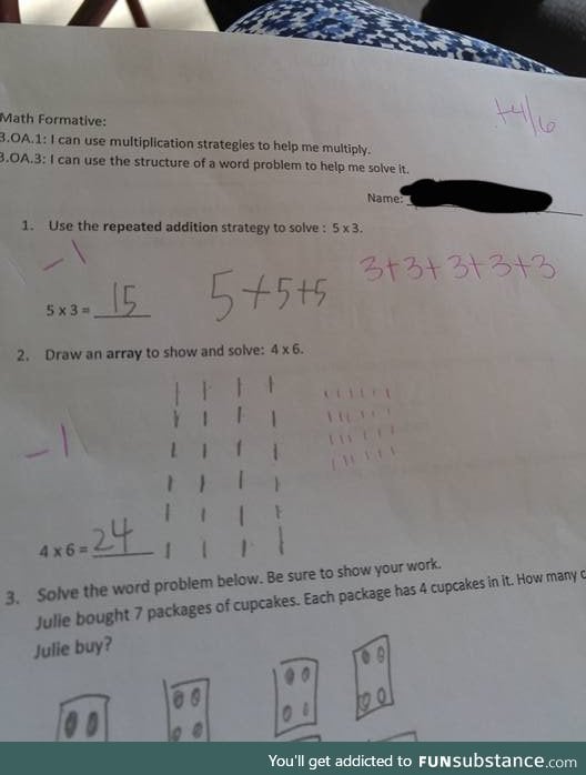 Teacher's logic in grading math
