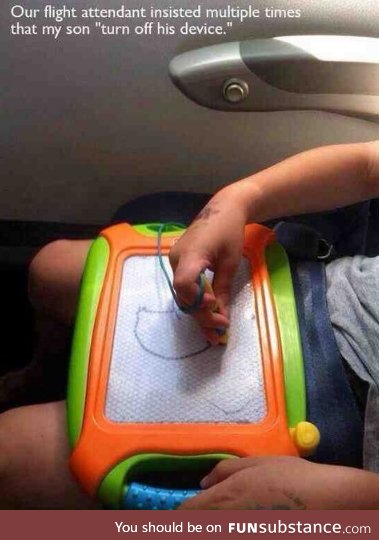 Those dang Etch a Sketches, always crashing planes