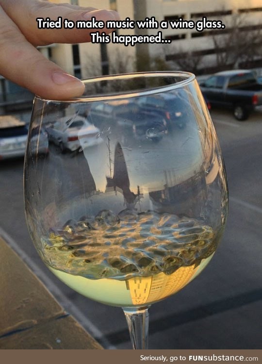 You can see the music inside this wine glass